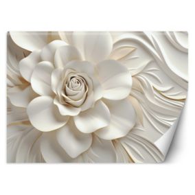 Fototapeta Feeby Biała róża 3D  250x175 1 szt
