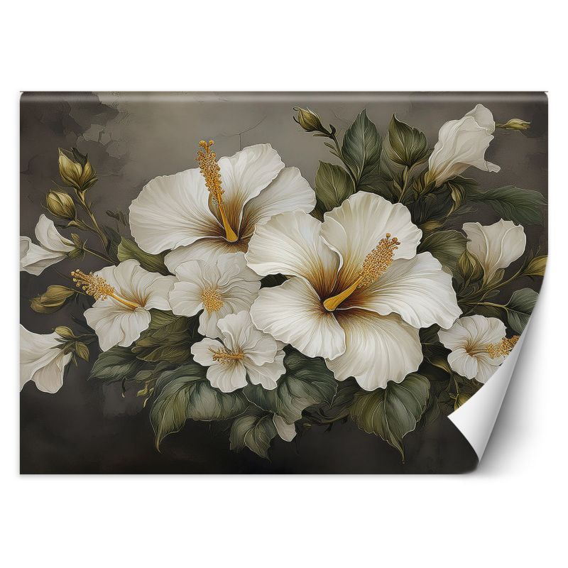 Fototapeta Feeby Biały kwiat hibiskusa  300x210 1 szt