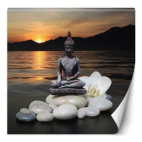 Fototapeta Feeby Budda na kamieniach o zachodzie słońca  300x300 1 szt