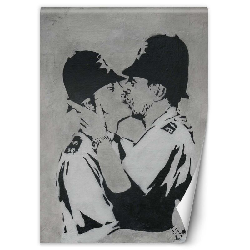 Fototapeta Feeby Całujący się policjanci mural Banksy  200x280 1 szt