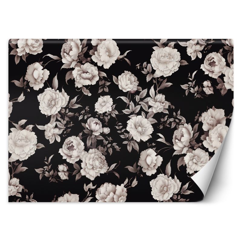 Fototapeta Feeby Czarno białe kwiaty  250x175 1 szt