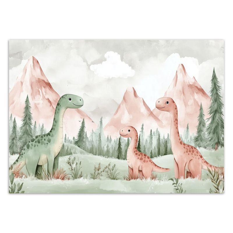 Fototapeta Feeby Dinozaury Góry Las Zielony  350x245 1 szt