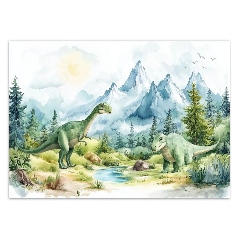 Fototapeta Feeby Dinozaury Prehistoryczne Gady Pejzaż Zielony  250x175 1 szt