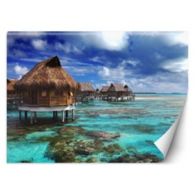 Fototapeta Feeby Domek błękitna plaża tropikalna  300x210 1 szt