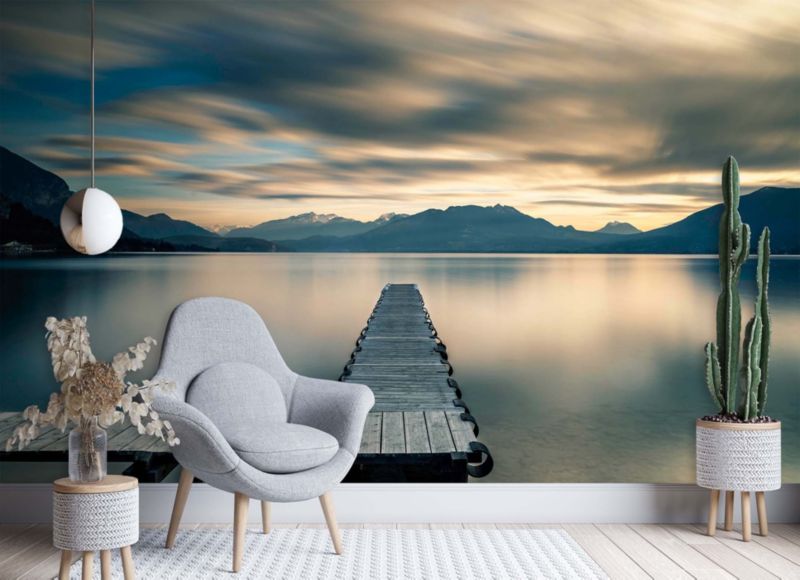 Fototapeta Feeby Drewniany pomost nad jeziorem  350x245 1 szt