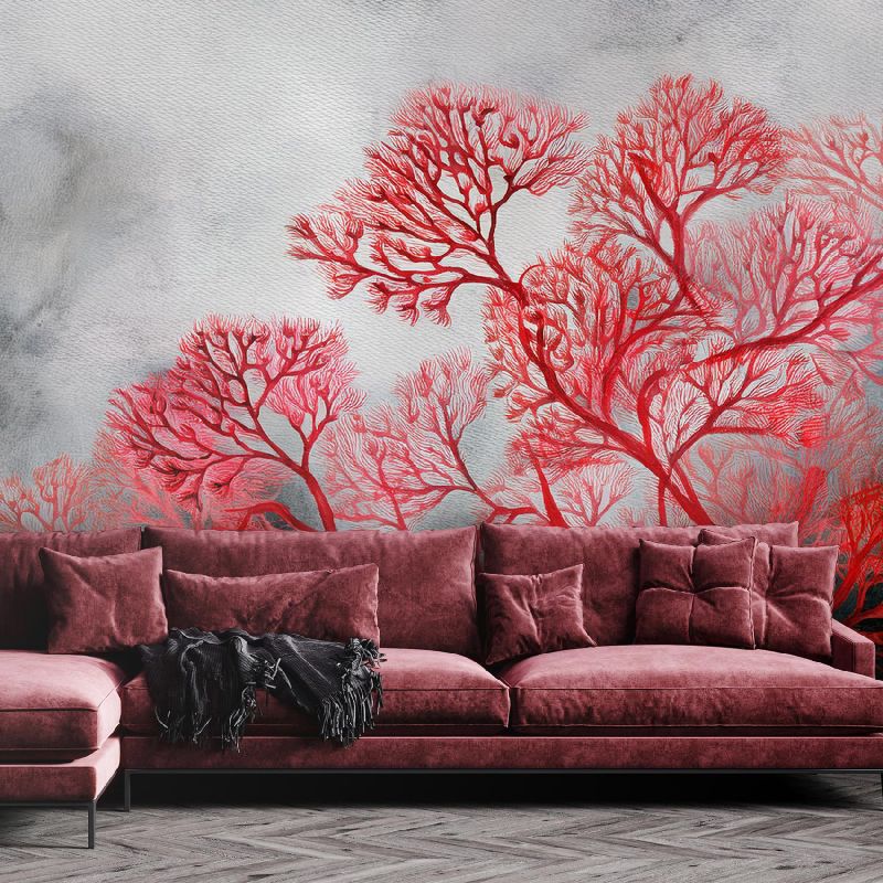 Fototapeta Feeby Drzewa rośliny czerwony  350x245 1 szt