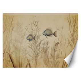 Fototapeta Feeby Feeby Fototapeta Feeby Ryby w stylu boho beżowy  150x105 1 szt