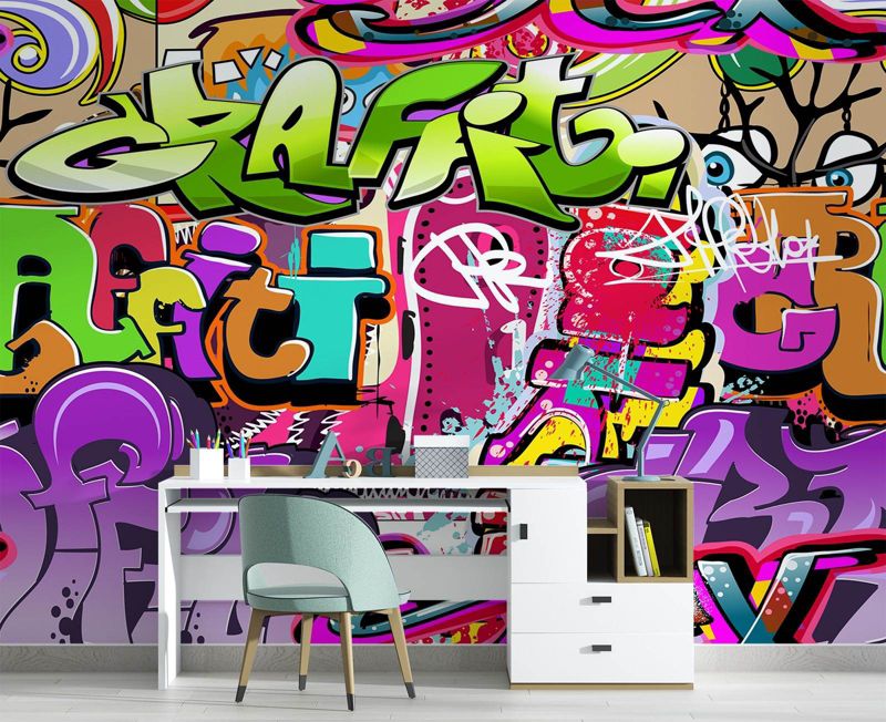 Fototapeta Feeby Graffiti art w neonowych kolorach street art  300x210 1 szt