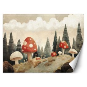 Fototapeta Feeby Grzyby Las Drzewa Natura Beżowy  100x70 1 szt