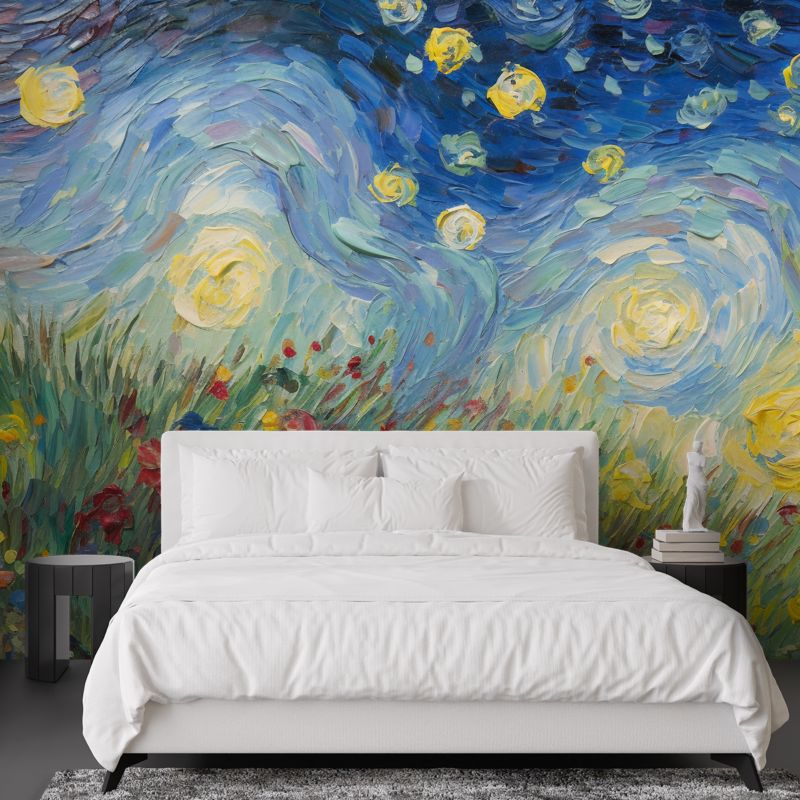 Fototapeta Feeby Gwiaździsta noc na łące - V. van Gogh  450x315 1 szt