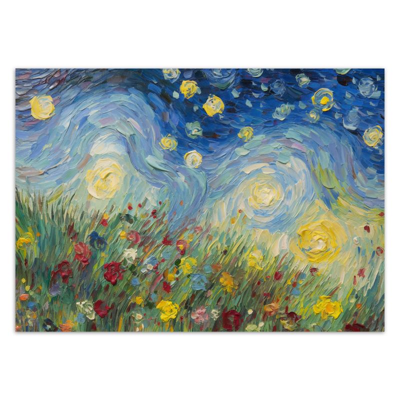 Fototapeta Feeby Gwiaździsta noc na łące - V. van Gogh  450x315 1 szt