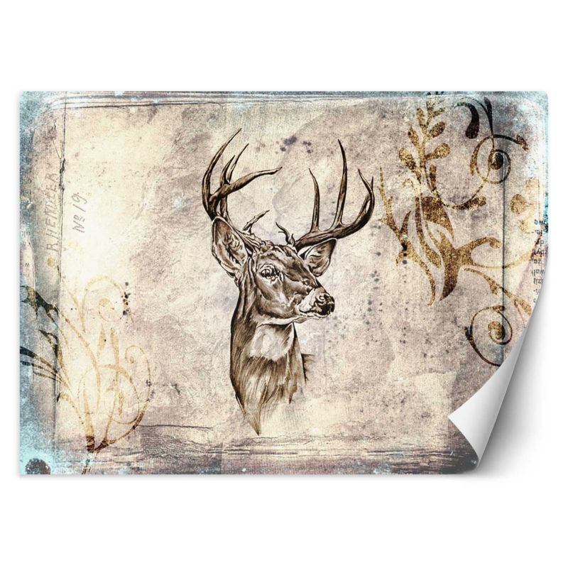 Fototapeta Feeby Jeleń vintage retro  200x140 1 szt