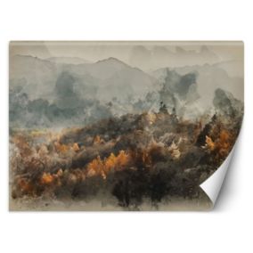 Fototapeta Feeby Jesienny las we mgle abstrakcja watercolor  300x210 1 szt