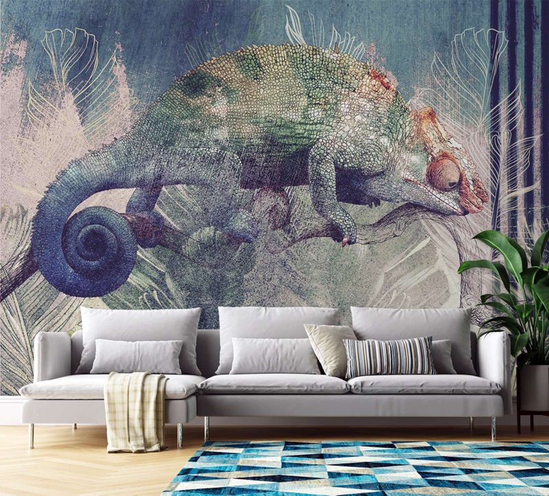 Fototapeta Feeby Kameleon na gałęzi w dżungla  400x280 1 szt
