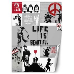 Fototapeta Feeby Kolaż Banksy  200x280 1 szt