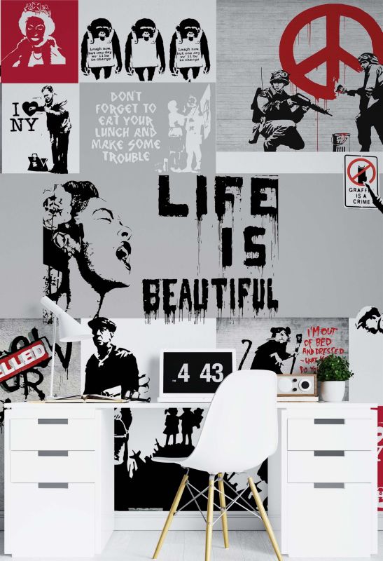 Fototapeta Feeby Kolaż Banksy  200x280 1 szt