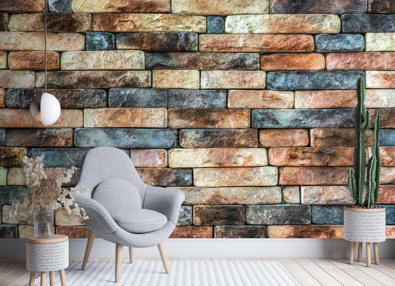 Fototapeta Feeby Kolorowy mur z piaskowca  200x140 1 szt