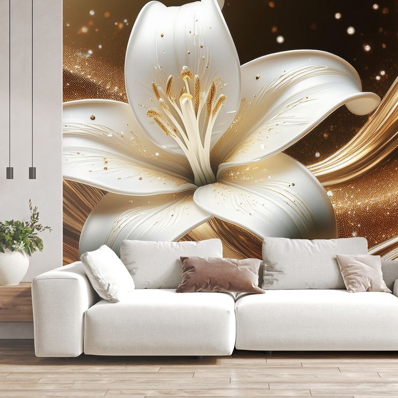Fototapeta Feeby Kwiat lilii, złoty  100x70 1 szt