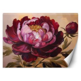 Fototapeta Feeby Kwiat Piownia Czerwony Malowany  150x105 1 szt