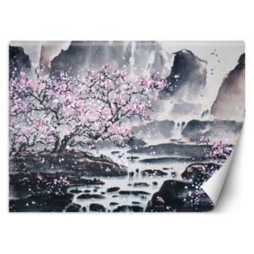 Fototapeta Feeby Kwiat wiśni na tle gór  350x245 1 szt