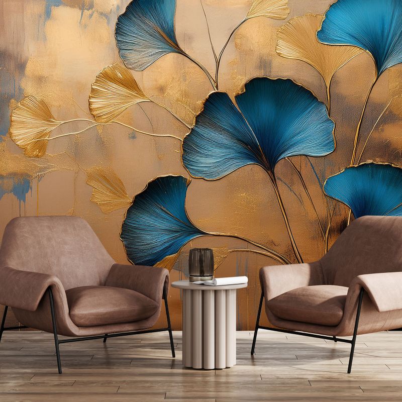 Fototapeta Feeby Kwiaty Ginko Botanika Art Deco  100x70 1 szt