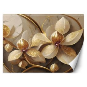 Fototapeta Feeby Kwiaty glamour złoty  200x140 1 szt