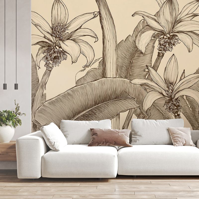 Fototapeta Feeby Kwiaty Liście Beżowy  100x70 1 szt