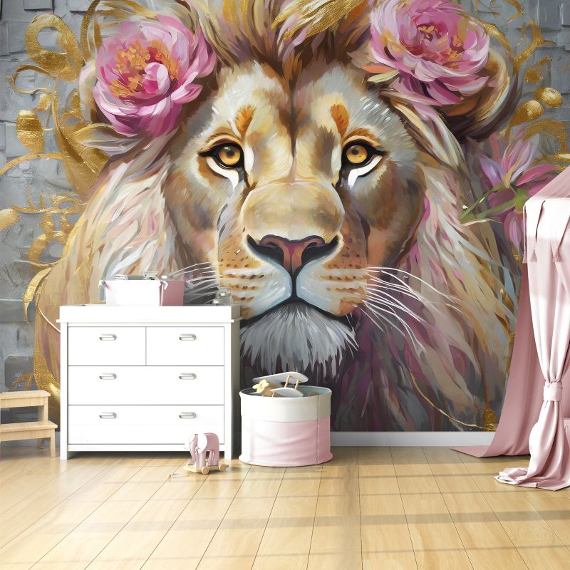 Fototapeta Feeby Kwiaty Lwa Zwierzęta  100x70 1 szt