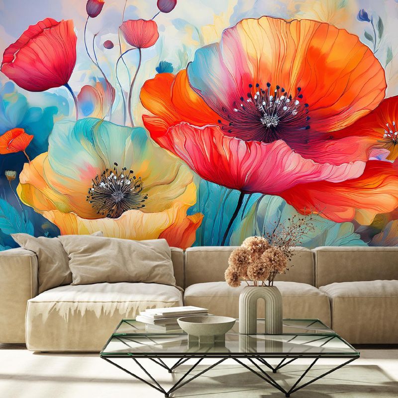 Fototapeta Feeby Kwiaty Maki Abstrakcja  100x70 1 szt