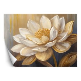 Fototapeta Feeby Kwiaty malowane na złoto Glamour  350x245 1 szt