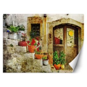 Fototapeta Feeby Kwiaty na schodach Toskania  100x70 1 szt