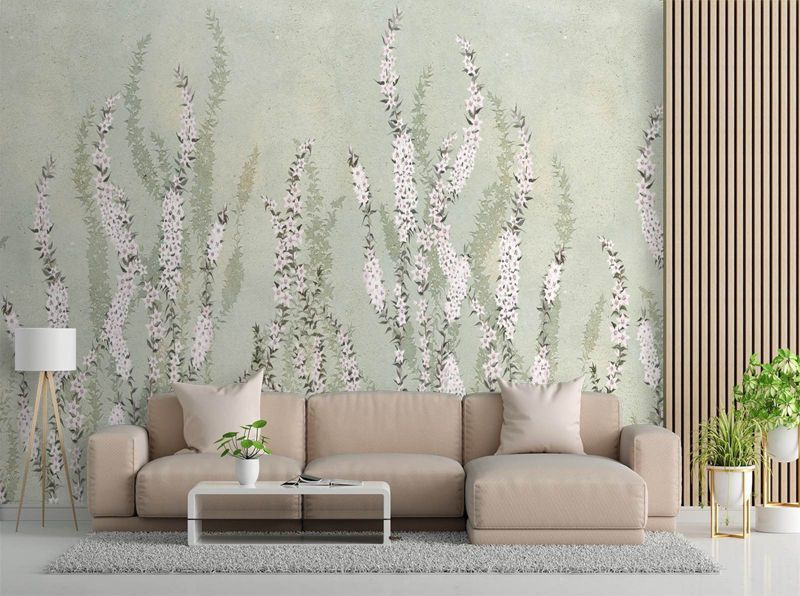 Fototapeta Feeby kwiaty na tle ściany boho  100x70 1 szt