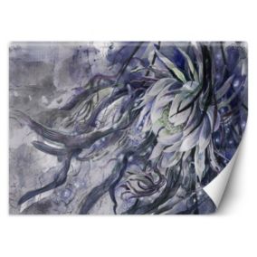 Fototapeta Feeby Kwiaty ręcznie malowane Fioletowy  200x140 1 szt