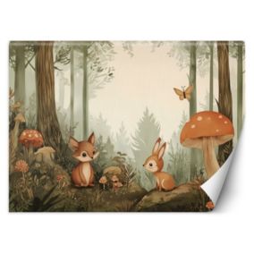 Fototapeta Feeby Leśne Zwierzęta Natura Beżowy  100x70 1 szt
