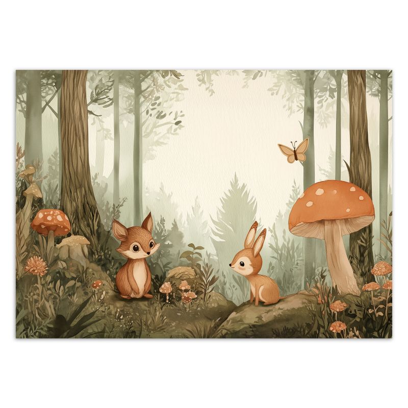 Fototapeta Feeby Leśne Zwierzęta Natura Beżowy  350x245 1 szt