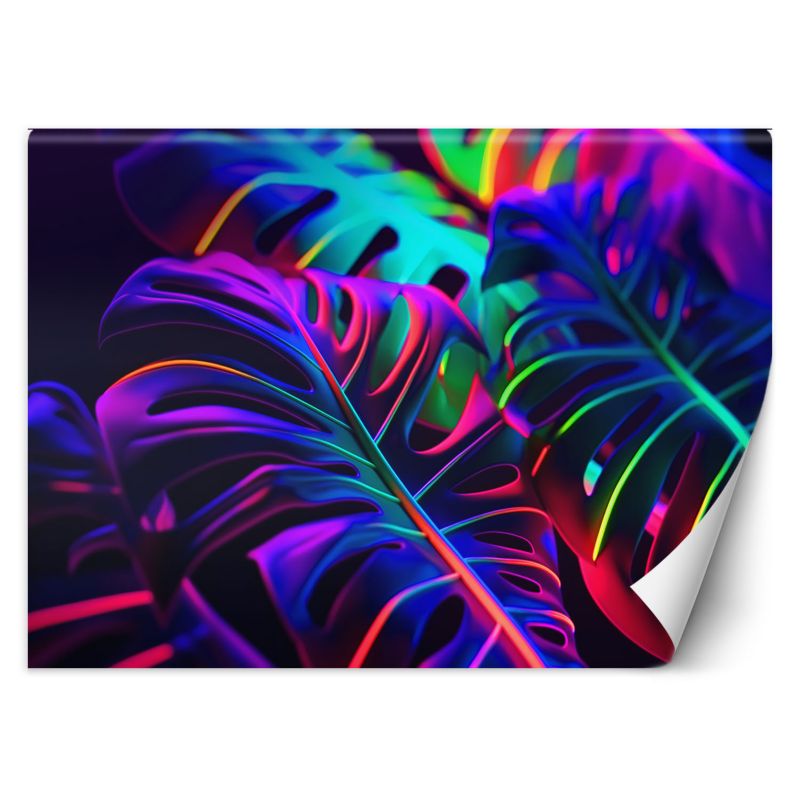 Fototapeta Feeby Liście monstery w neonowych barwach  300x210 1 szt