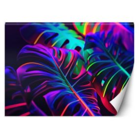 Fototapeta Feeby Liście monstery w neonowych barwach  300x210 1 szt