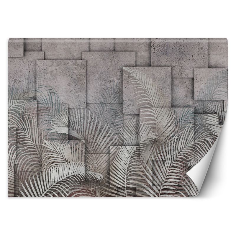 Fototapeta Feeby Liście palmy 3D beton  254x184 1 szt
