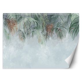 Fototapeta Feeby Liście palmy 3D beton natura  200x140 1 szt