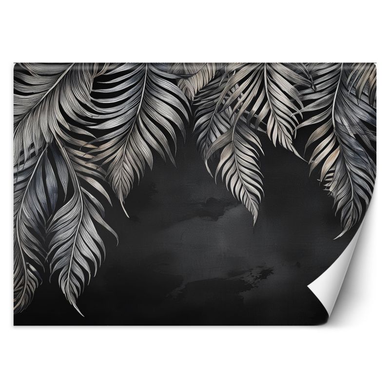 Fototapeta Feeby Liście tropikalne szare  350x245 1 szt