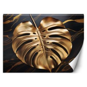 Fototapeta Feeby Liść Monstery Złoty Błyszczący Abstrakcja  250x175 1 szt