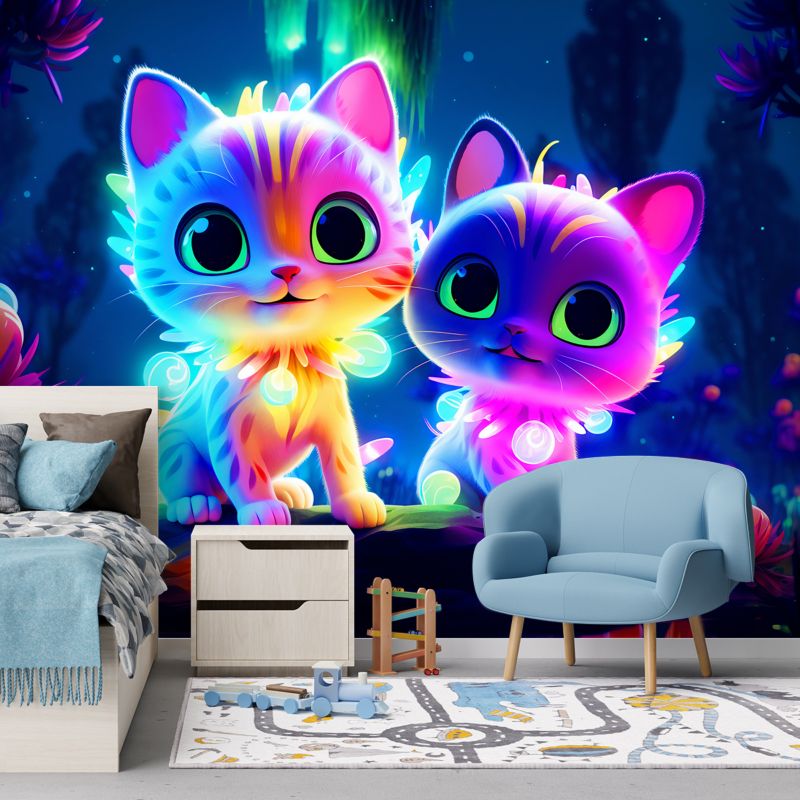 Fototapeta Feeby Śliczne koty neonowe  100x70 1 szt