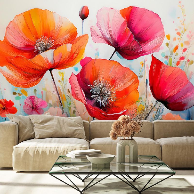 Fototapeta Feeby Maki Kwiaty Kolorowy  450x315 1 szt