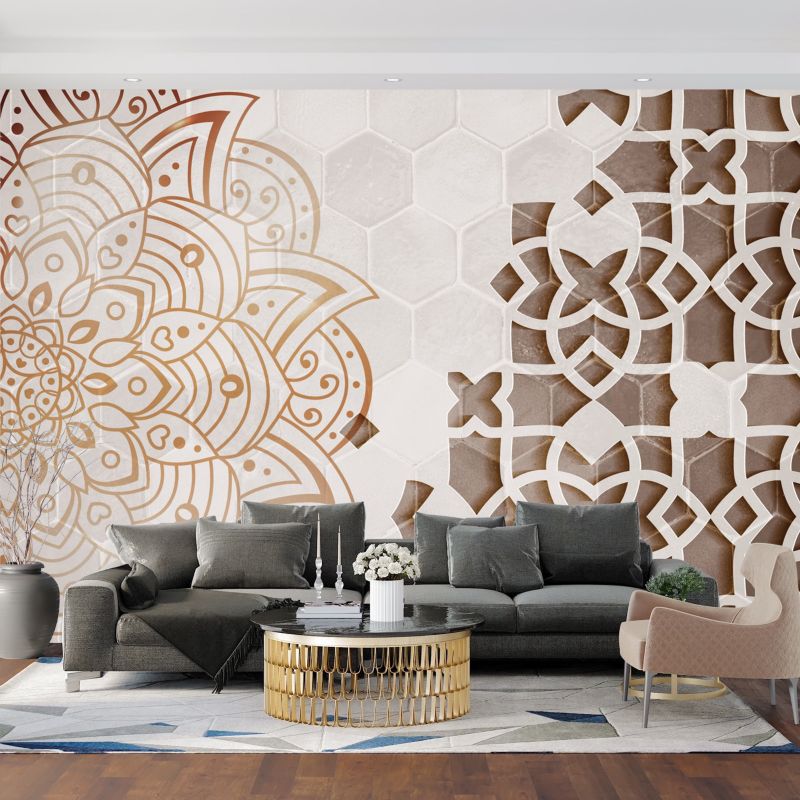 Fototapeta Feeby Mandala Biel Geometria  450x315 1 szt