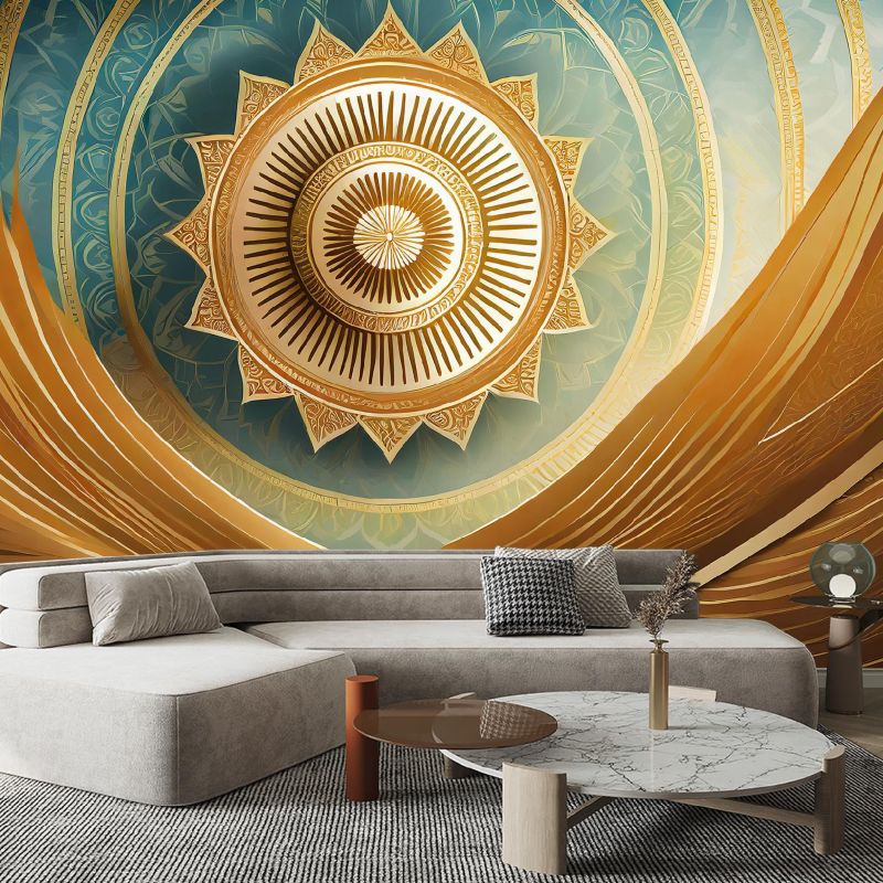 Fototapeta Feeby Mandala złota orientalna  200x140 1 szt