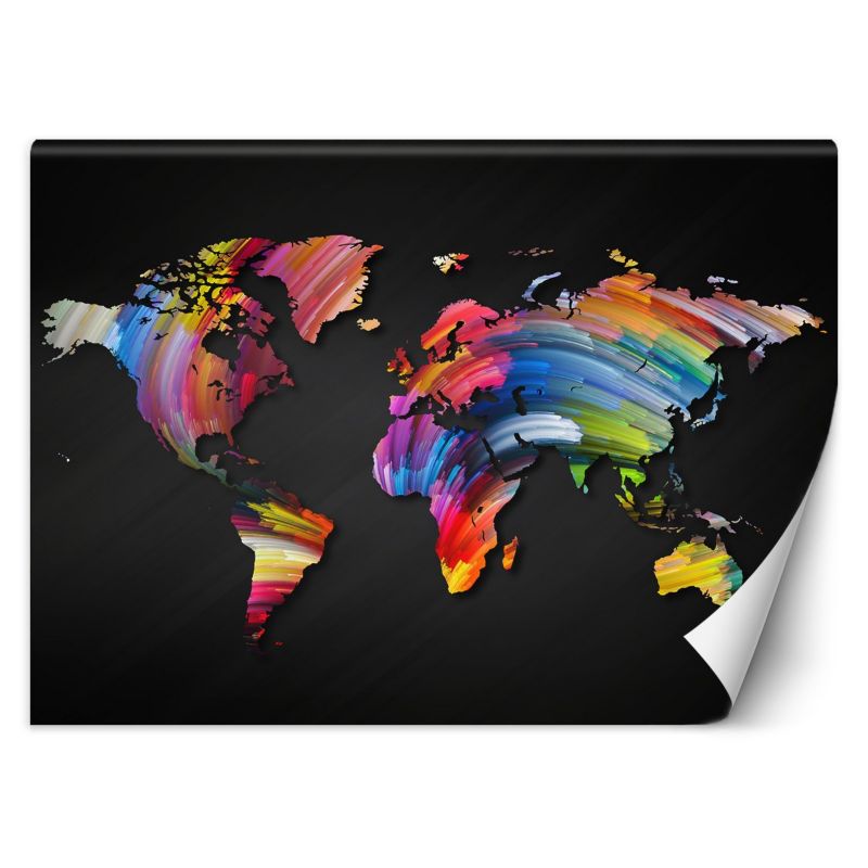 Fototapeta Feeby Mapa świata w pastelowych kolorach  254x184 1 szt