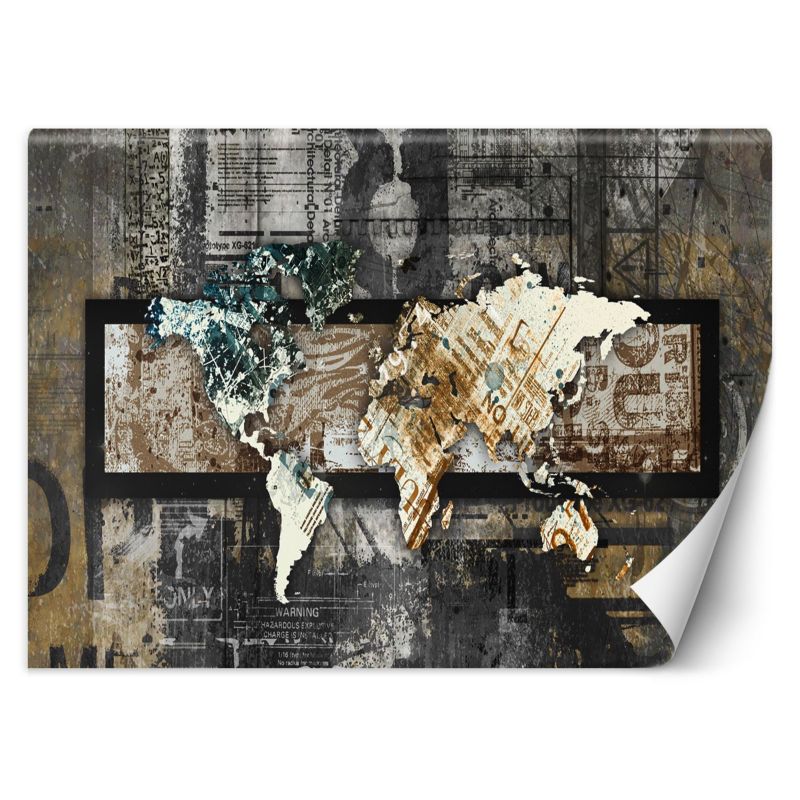 Fototapeta Feeby Mapa świata w stylu vintage  350x245 1 szt