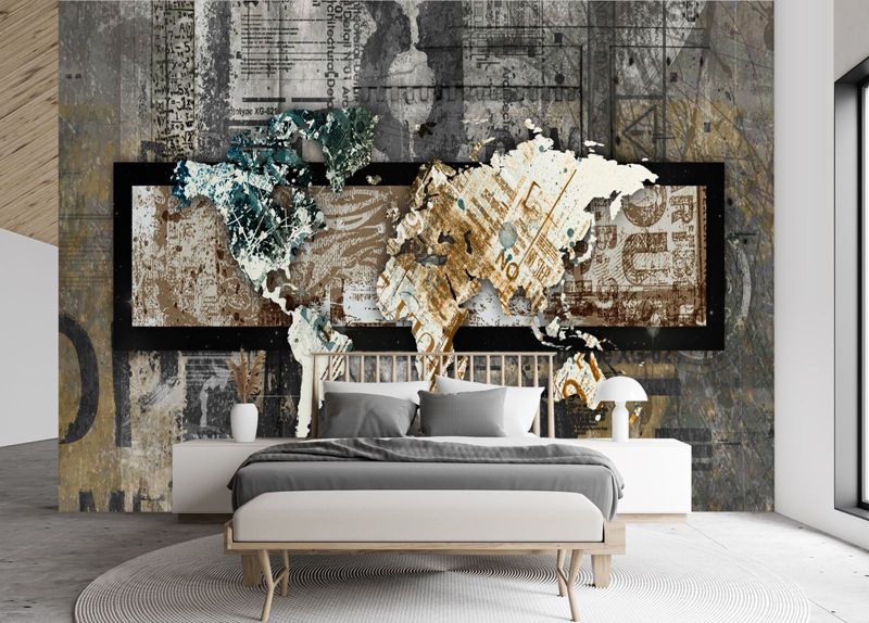 Fototapeta Feeby Mapa świata w stylu vintage  350x245 1 szt