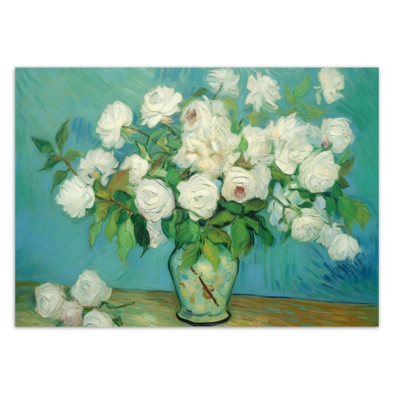 Fototapeta Feeby Martwa natura wazon z różami - V. van Gogh  450x315 1 szt
