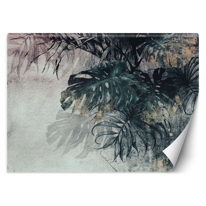Fototapeta Feeby Monstera 3D Liście Zieleń Złoto  300x210 1 szt